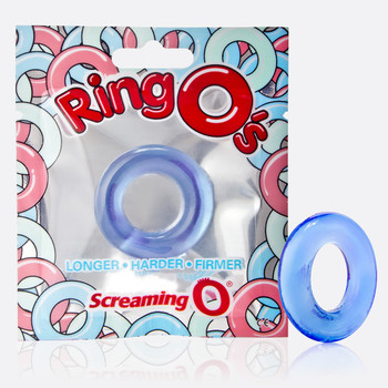 Screaming O RingO's Penis Cock Ring Blue Super Stretchy Firmer Harder Erections
