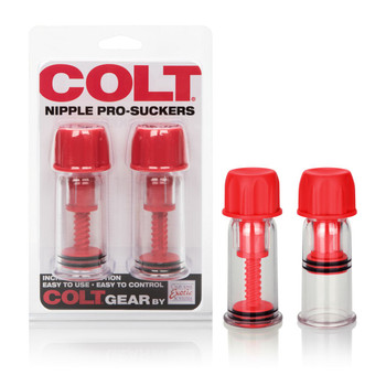 Colt Nipple Pro Suckers | Red | Incredible Suction Breast Nipple Enlarger | Nipple Play