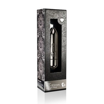 Rocks Off RO 80mm Midnight Metal Vibrator Sex Toy Clitoral Mini Vibes 7 Speed