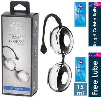 Fifty Shades of Grey Silver Jiggle Balls | Kegel Geisha Balls | Strong  Pelvic Muscles Exerciser Balls