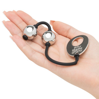 Fifty Shades of Grey Mini Silver Pleasure Balls | Kegel Jiggle Geisha Balls | Pelvic Strong Muscles Exerciser Balls 