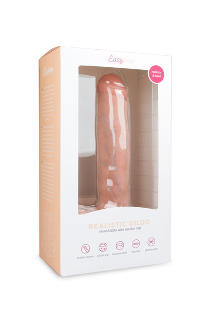 EasyToys Realistic Dildo 12" Inch | 29.5 cm | Flesh Suction Cup | Strap-On | Sex Toy Dildo
