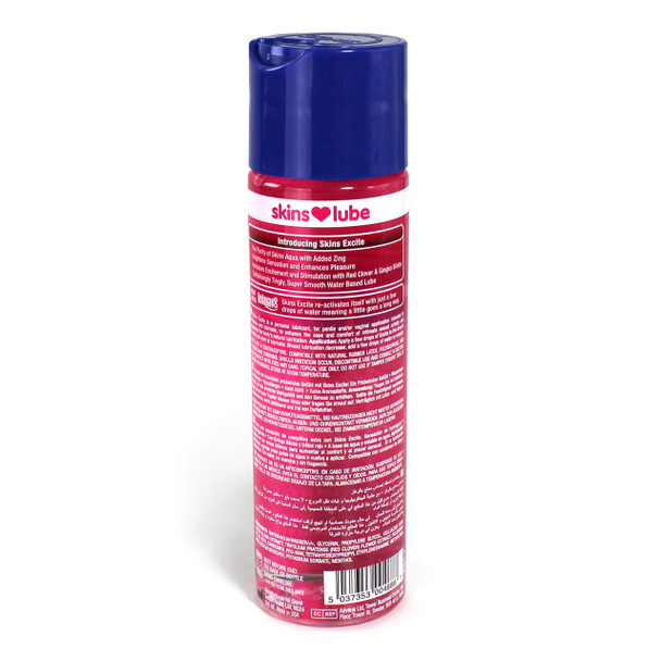 Skins Excite Tingling Water Based Lubricant Lube 130ml