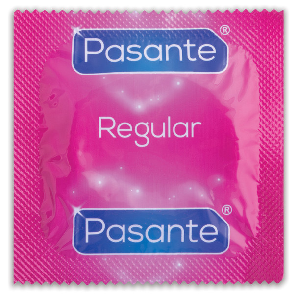 144 x Pasante Regular Condoms | Comfort Feeling | Nominal 54mm Width | Multiple Quantity