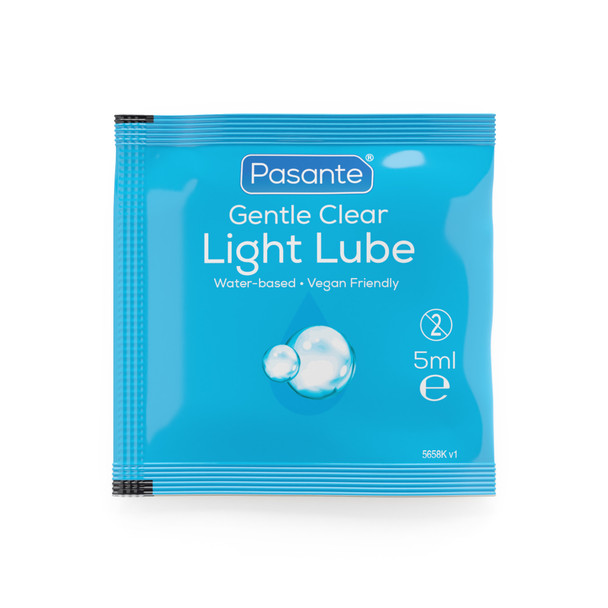 12 x Pasante Gentle Light Lube 5ml Sachets | Water Based Odourless Lubricants