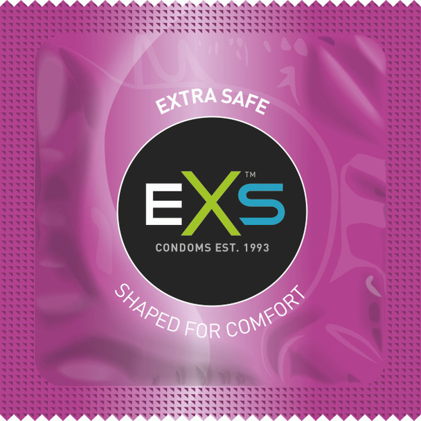 100 x Exs Extra Safe Condoms | Vegan Condoms | Thicker For Extra Reassurance |