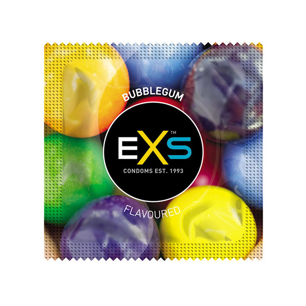 100 x Exs Bubblegum Flavoured Condoms | Vegan | Bulk Sealed Wholesale Pack