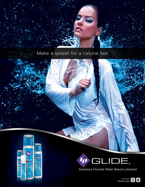 6 x ID Glide Natural Feel Lube 12Ml - Water Based Lubricants 