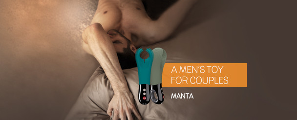 Fun Factory Manta Vibrating Male Stroker Vibrator | For Couples Sex Vibrator | Moss Green | Sex Toys 