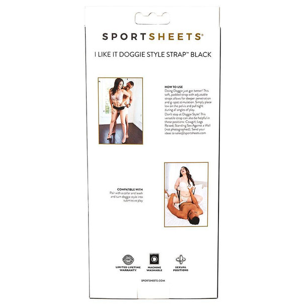 Sportsheets I Like It Doggie Style Strap Belt | Sexual Positioning Stimulates G Spot Lesbian Couples Adult Sex Toy Belt