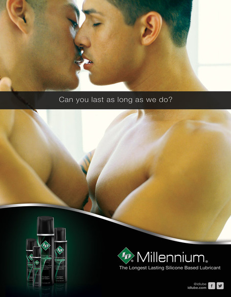 ID Millennium Lube Silicone Based Lubricant 500ml | Long Lasting Ultra Slippery Lube