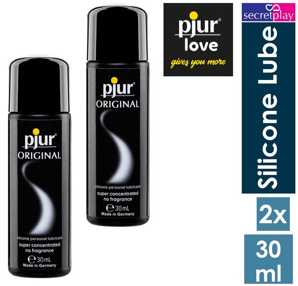 2 x Pjur Original Silicone Based Lubricant | 30 ml | Long Lasting | Anal Personal Sex Lube