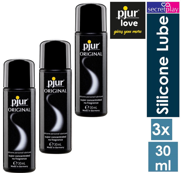 3 x Pjur Original Silicone Based Lubricant 30ml Long Lasting Personal Anal Sex Lube