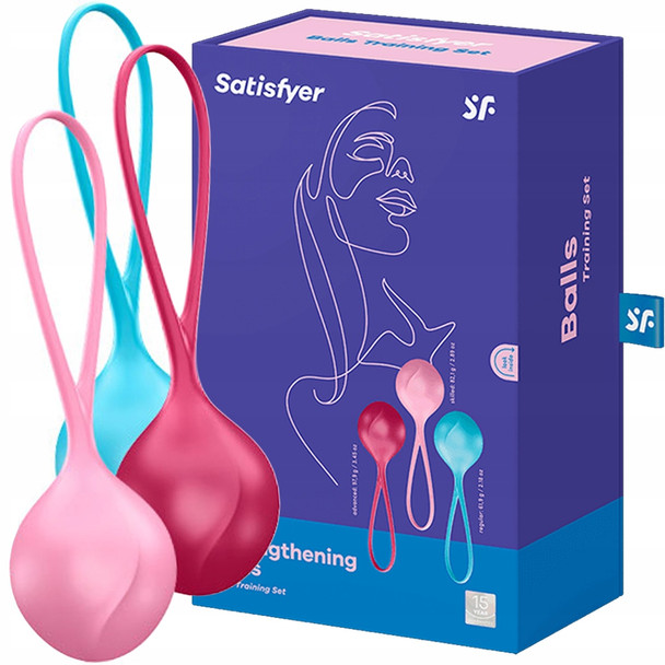 Satisfyer Strengthening Balls Jiggle Kegel Balls | Strengthen Muscles Be Wa Pelvic Floor Training Exerciser Balls Set