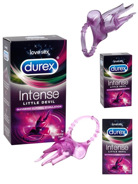 2 x Durex Intense Little Devil Vibrating Cock Penis Ring Clitoral Stimulation | Penis Vibrating Ring Sex Toy