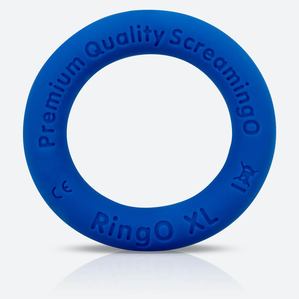 Screaming O RingO Ritz XL Cock Penis Ring Liquid Silicone | Large Size - 3x Stretch | Blue