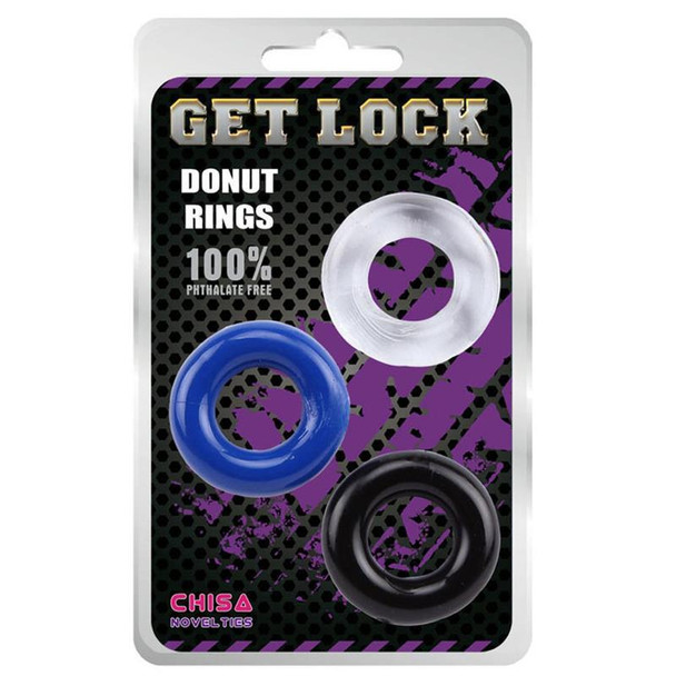 Chisa Donut Cock Penis Rings | Delay Enlargement Stimulating Sensation | Pack of 3