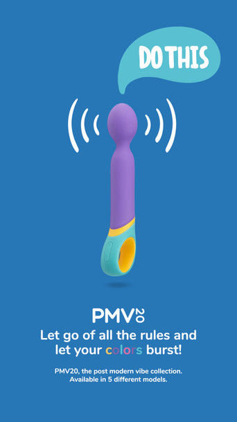 PMV20 Wand Vibrator Massager Colourful Double Clitrol G Spot Stimulator Rechargeable Vibrator Sex Toy