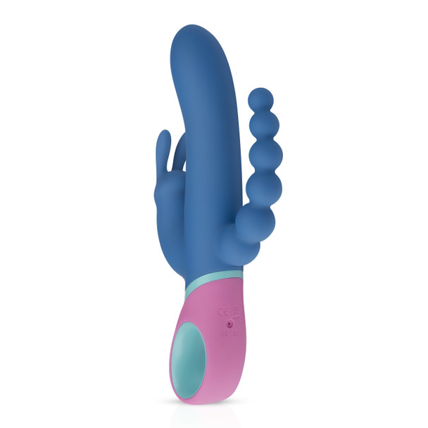 PMV20 Double Vibrator Colourful Triple Clitrol Rabbit Stimulation Rechargeable Vibrator Sex Toy