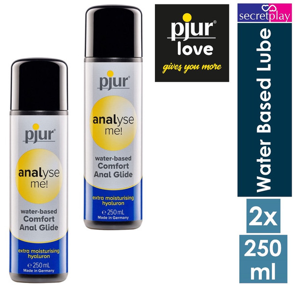 2 x Pjur Analyse Me Comfort Water Based Anal Glide Lubricant | Lube | 250 ml