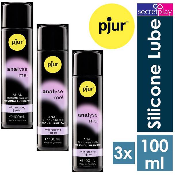 3 x Pjur Analyse Me Relaxing Silicone Anal Glide Lubricants 100ml | Anal Personal Sex Lube | 