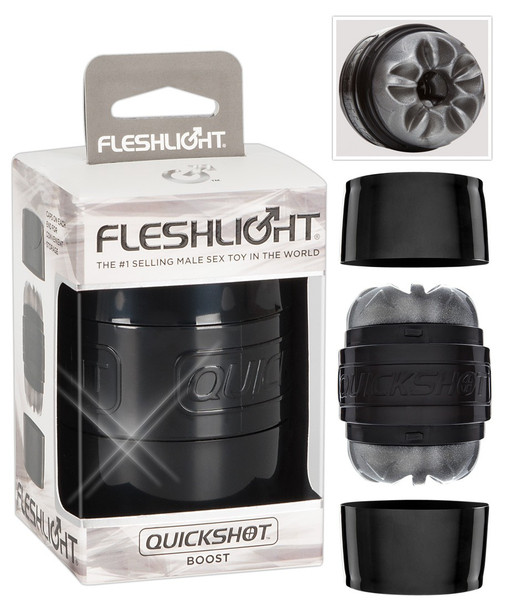 Fleshlight Quickshot Boost Texture Masturbator | Realistic Superskin Sleeve | Sex Toy