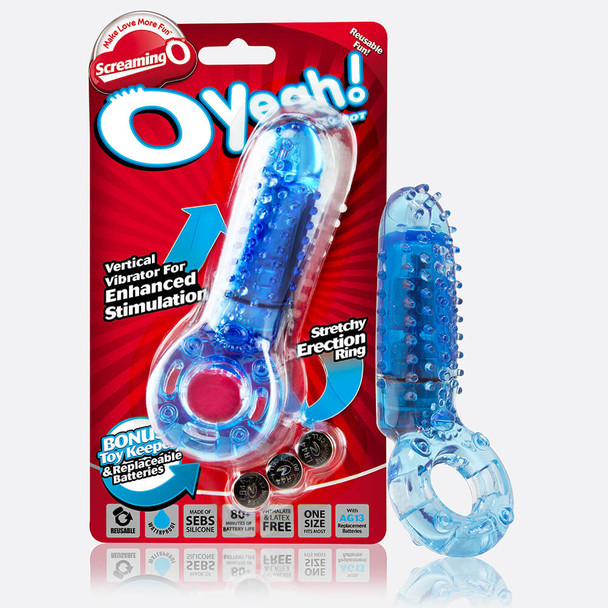 Screaming O Yeah Vibrating Cock Penis Ring | Blue | Enhanced Sensual Stimulations