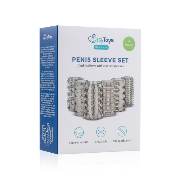 Easytoys Cock Penis Sleeve Set | One Size Fits Most | Texture With Ribs & Nubs  | Sex Toy