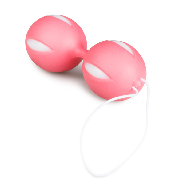  EasyToys Wiggle Duo Kegel Balls  | Pelvic Floor Training Silicone Kegel Exerciser  | Improve Bladder Control Balls | Pink