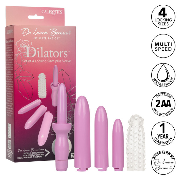 CalExotics Dr Laura Berman Dilators | Set of 4 | Training Pelvic Floor Vaginal Muscles