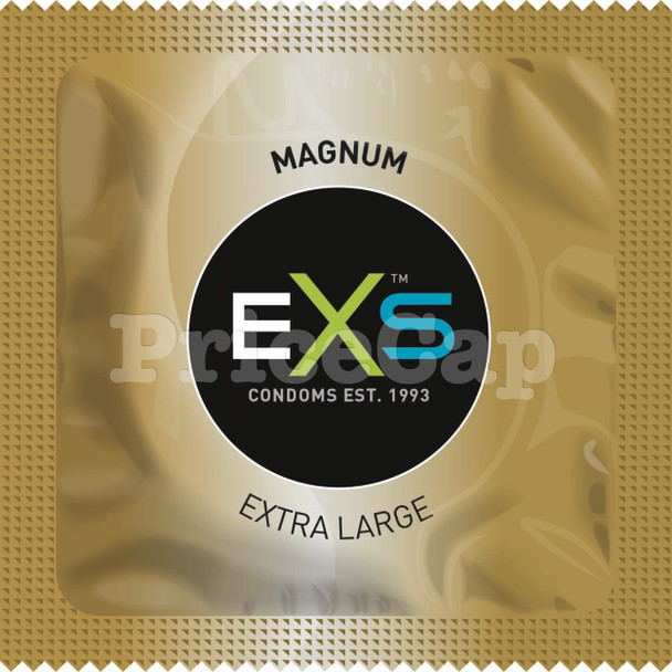 144 x Exs Magnum Extra Large Condoms | Vegan Condoms | 60mm Width 212mm Length