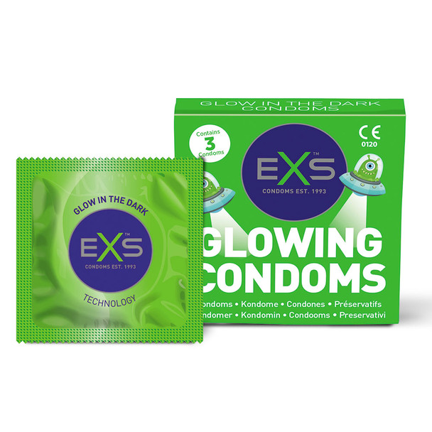 Exs Glowing In The Dark Condoms | Pack of 3 |