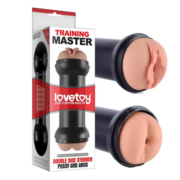 Lovetoy Training Master Double Side Stroker Pussy Anus |  Flesh Male Masturbator |  Sex Toy