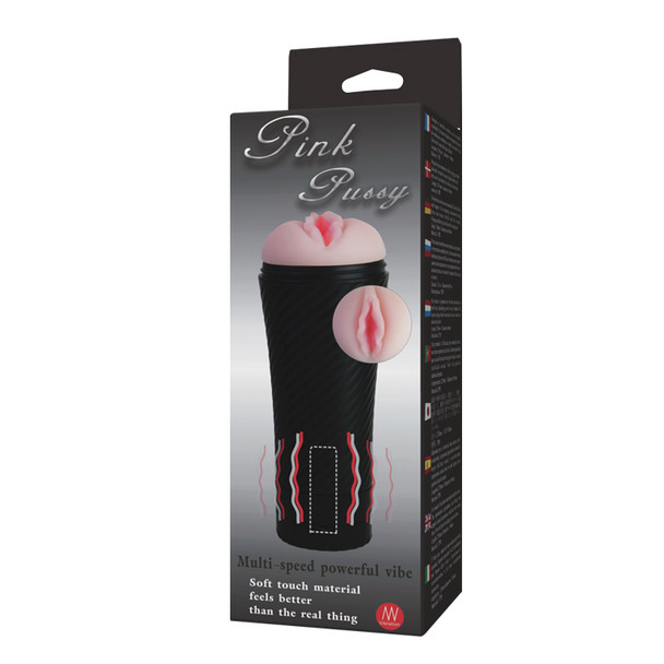 Baile Pink Pussy Vagina Male Masturbator Multi Speed Vibrator Stroker Sex Toy