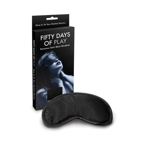 Fifty Days of Play Sensuous Bondage Blindfold | Eye Mask Satin Mask | Black