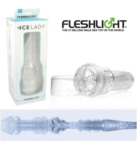 Fleshlight Ice Lady Crystal Texture Male Masturbator | Stroker Realistic Feel Pussy | Vagina Sleeve | Sex Toy
