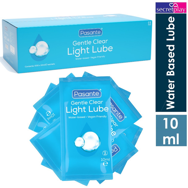 12 x Pasante Gentle Light Lube 10 ml Sachets | Water Based Odourless Lubricants