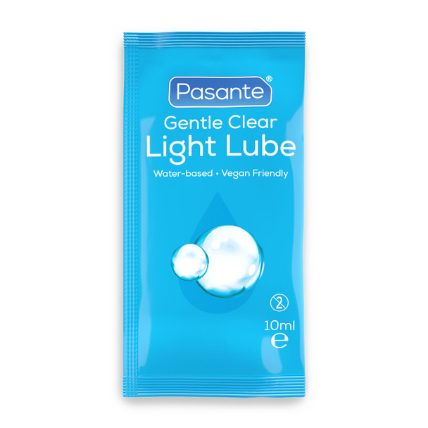  12 x Pasante Gentle Light Lube 10 ml Sachets | Water Based Odourless Lubricants