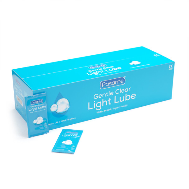  12 x Pasante Gentle Light Lube 10 ml Sachets | Water Based Odourless Lubricants