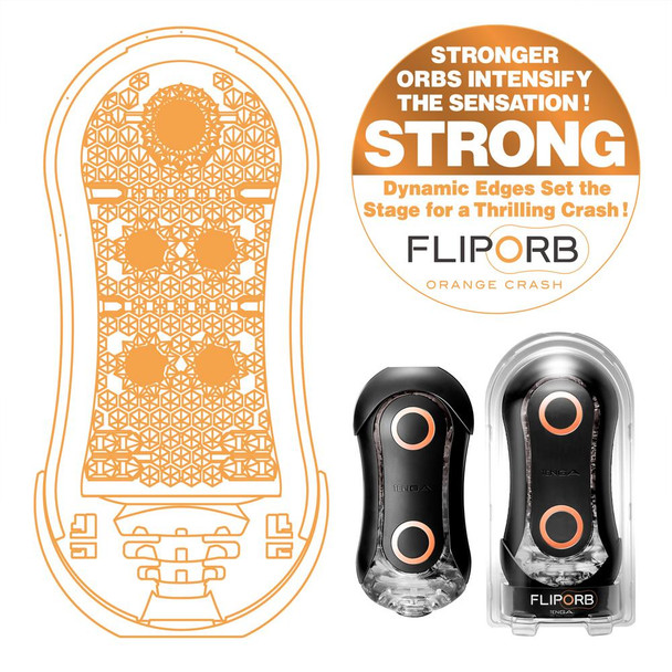 Flip ORB Strong | Orange Rush | Male Masturbator Stroker | Sensation Stimulation Sex Toy