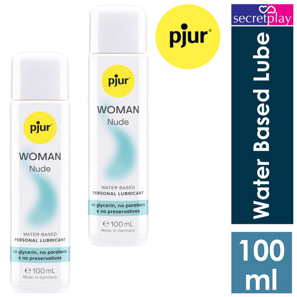 2 x Pjur Woman Nude Water Based Lubricant | 100 ml | Silky Smooth Lube