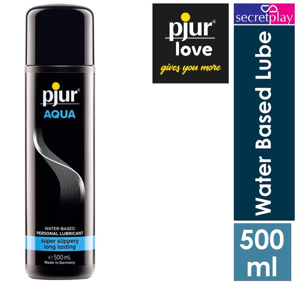 Pjur Aqua Water Based Lubricants | Super Slippery Long Lasting | 500 ml Lube