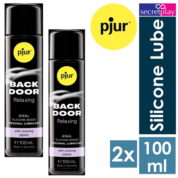 2 x Pjur Back Door Silicone Based Anal Glide Lubricants 100ml | For comfortable anal sex Lube | extra-long lubrication 