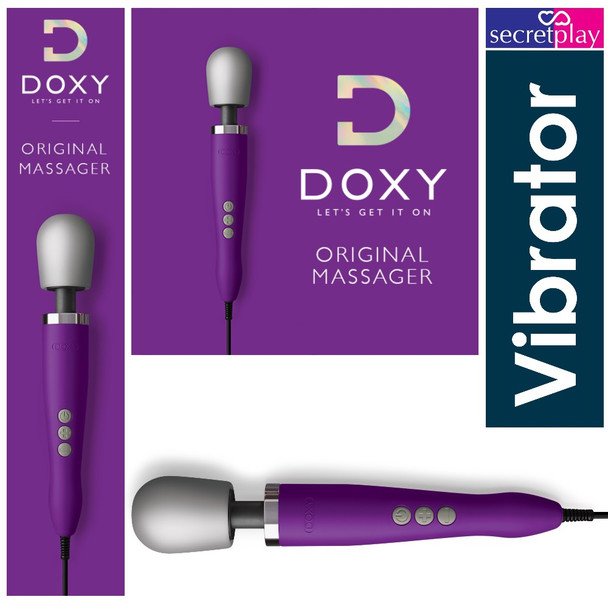 Doxy Original Wand Body Massager | Multi Speed Powerful Strong Vibration Vibrator | Purple