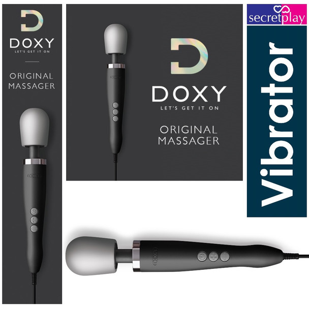 Doxy Original Wand Body Massager | Multi Speed Powerful Strong Vibration Vibrator | Black