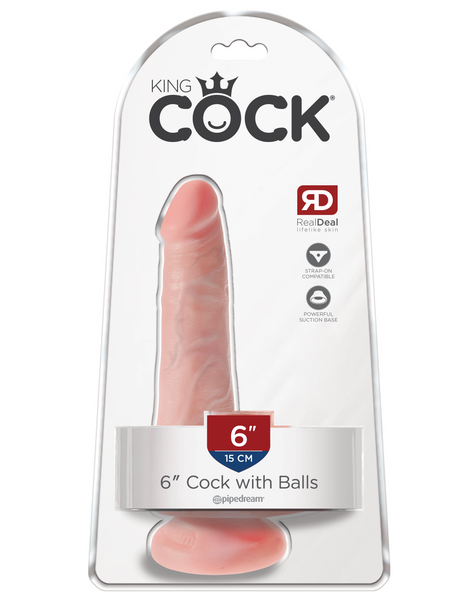 Pipedream King Cock Realistic Dildos | Suction Cup Harness Compatible Strap-On | Sex Toy