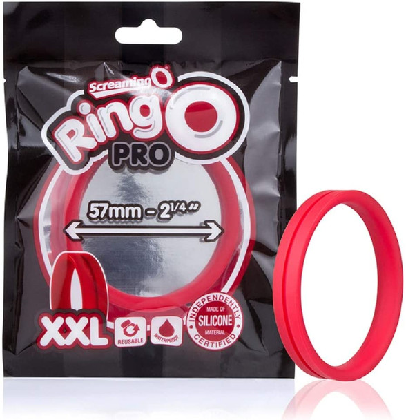 Screaming O RingO Pro XXL Cock Ring | 57mm Wide | Reusable Penis Ring | Red