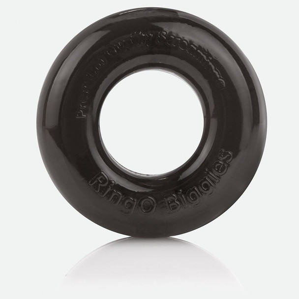 Screaming O RingO Biggies Cock Ring | Super Stretchy Reusable Penis Ring |Black