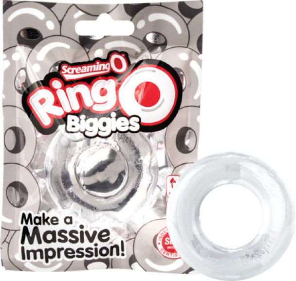 Screaming O RingO Biggies Cock Ring | Super Stretchy Reusable Penis Ring | Clear