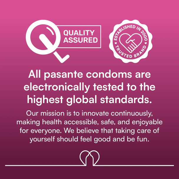 Pasante Trim Condoms Box of 3 | Closer Fit Snug Fit Small Size Condoms |